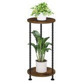 YINMIT 2-tier indoor plant stand with slim profile, ideal for small spaces and corners.