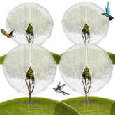 Yiosumseuo 4-pack 10x10ft netting shields fruit trees from birds.