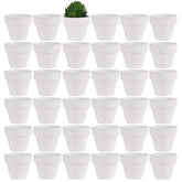 Yishang tiny white terracotta pot with 1.9 inch diameter for tiny succulents.