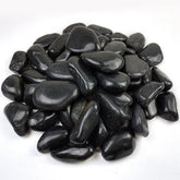 YISZM 40lbs river rocks for 3-4 inch black pebbles on pathways and decor