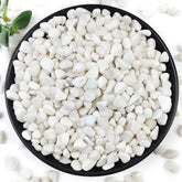 YISZM 2LB gravel bag closeup showing 3/8-inch white stones for succulent drainage