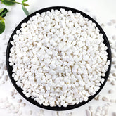 YISZM 5lb succulent gravel: white 1/5 inch stones for drainage and decoration.