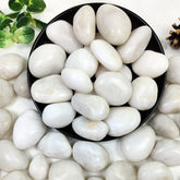 YISZM white river rocks 5lbs, polished pebbles for indoor plants and soil moisture