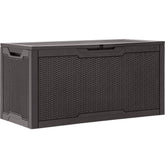 YITAHOME 100-gallon outdoor storage box front view, ideal for cushion storage