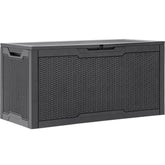 YITAHOME 100 gallon outdoor storage box with lockable lid to protect cushions.