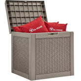 YITAHOME deck box with lockable lid securing outdoor cushions
