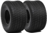YITAMOTOR 20x10-8 lawn mower tire set shown for durable tubeless use and even load support.