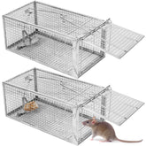 YJOO 2-pack humane rat traps front view for safe live capture