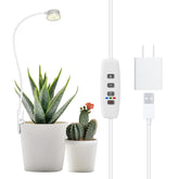 YKeluxon clip-on grow light for indoor plants enhancing energy-efficient growth.