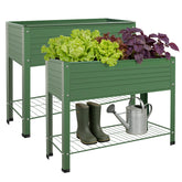 YKTEEDENS 2-Pack raised garden bed in galvanized steel with 400 lb capacity for durable outdoor planting