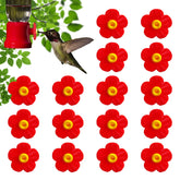ymkupe hummingbird feeder flowers red front view, attracts hummingbirds for outdoor feeding