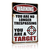 Yniaun Decor funny no trespassing metal tin sign for coffee bar décor