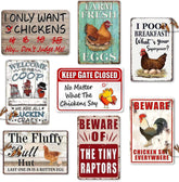 Ynjzk chicken coop sign 8x12 tin wall decor adds rustic charm to any coop.
