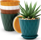 YNNICO 6-inch plant pot in multicolor with drainage holes for indoor use.