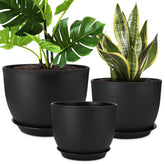 YNNICO 12-inch plant pot with deep reservoir for effortless vacation watering