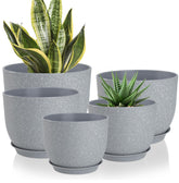YNNICO plant pot with deep reservoir for easy watering