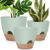 YNNICO 12-inch self-watering pot with mesh drainage for healthy roots.