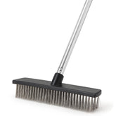 Yocada stainless steel wire scrub brush with 65-inch reach for moss removal.