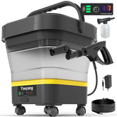 Yoeyang portable cordless pressure washer folded for compact storage and easy travel.