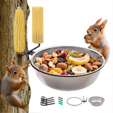 Yojanner Squirrel Feeder Bowl 2L mounted on a tree for secure outdoor use