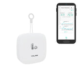 YoLink outdoor temperature and humidity sensor front view with weather-ready housing for reliable readings.