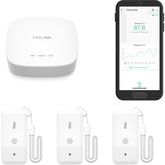 YoLink smart freezer thermometer installed in fridge for precise temperature monitoring.
