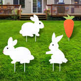 Yookeer Easter bunny yard sign set of 4 for festive outdoor decoration
