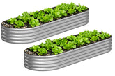 Yortrek galvanized raised bed kit in assembly view, showcasing durability for year-round outdoor gardening.