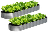 Yortrek raised garden bed with oval galvanized frame for durable outdoor planting.