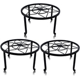 yosager 3-pack metal plant stands display trio for chic home decor and plant elevation
