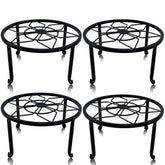 yosager 4-pack metal plant stands elevate pots with round tops for better light exposure