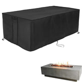 Youlvy fire pit cover 56-inch front view offering snug weatherproof fit.
