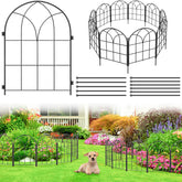 Youpehom black garden fence border keeps beds defined and decorative outdoors.