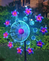 yourongmao solar flower wind spinner assembly offers durable metal craft for long-lasting garden decor