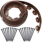 Yowlieu 20ft brown edging roll used to create clean lawn borders and easy installation