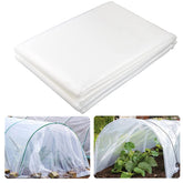 Yowlieu 6mil clear greenhouse film cover adds tear resistance and UV protection.
