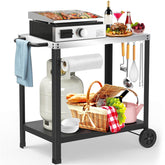 Yozoia double-shelve grill table offering extra outdoor workspace.