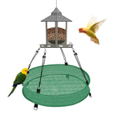 YPDiXDi bird seed catcher tray under feeder hook keeps the yard tidy.