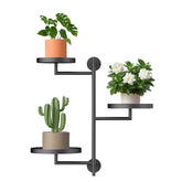 YQSLYSF window rotating plant stand left view shows space-saving design for sun-loving plants