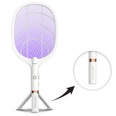 YsChois electric fly swatter racket with tripod for stable, hands-free pest control.