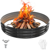 YSEJOMP fire pit ring 72inch foldable assembly facilitates quick setup and portable warmth.