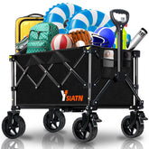 YSIATN collapsible wagon folded for compact storage and easy transport.