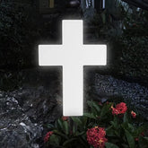 YtotY solar cross lights design glowing at dusk for outdoor memorials.