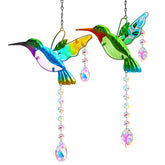 YU FENG hummingbird suncatchers 18inch crystal ornament adds colorful light to windows