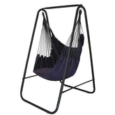 YUCAN hammock chair stand with included chair; stylish, space-saving setup for patios.