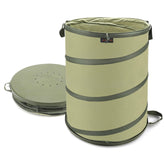 YUDI & GARDEN 45-gallon hard-bottom bin for sturdy yard waste collection.