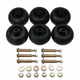 Yue Exmark anti scalp wheel kit pack shot with full contents and quick replacement potential.
