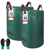 Yujelinn 72-gallon yard bag standing upright for easy filling.