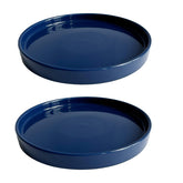Yukfona ceramic plant saucer 8-inch blue base protects indoor surfaces