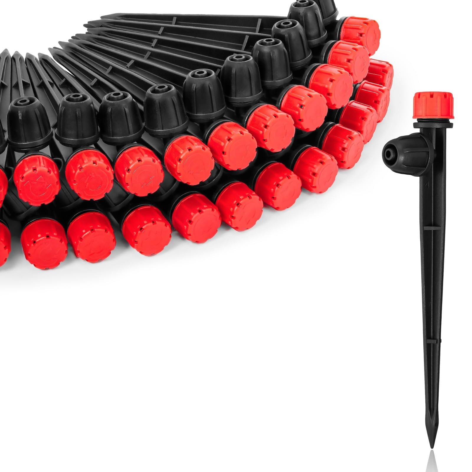 Yulaiyoen adjustable emitter stake assembly for precise garden watering.